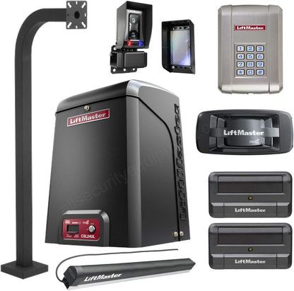 Liftmaster CSL24UL Slide Gate Opener Kit W/Battery Back-Up, 2 Remotes, 828LM Gateway